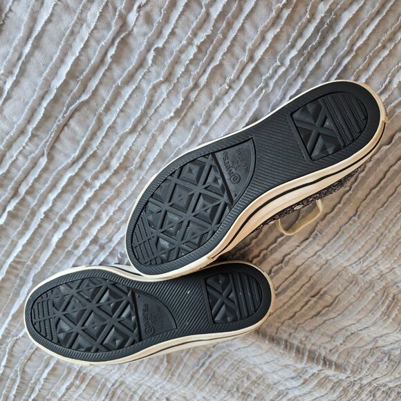 Dark Silver Glitter converse Chuck Taylor All Star Low Tops  7 1/2 - Picture 10 of 13